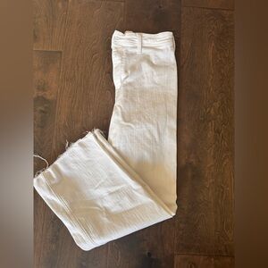 Pistola White Frayed Hem Ankle Jeans